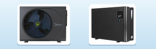 Midea M Series and Guardian Platinum pool heat pumps, two of the best selling pool heat pumps in Australia