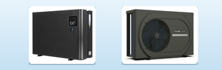Guardian Platinum inverter and Fairland Aqua X Essential pool heat pumps, two low running cost units in the Waternex range