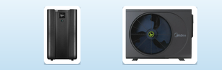Guardian Lux-V and Midea M Series pool heat pumps, two models rated to keep heating through an Australian winter