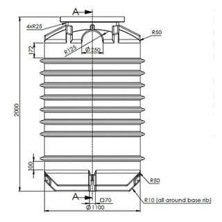 1600L Poly Pump Well - Certified to AS/NZ1546