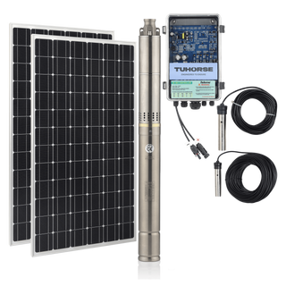 Tuhorse 2S370 2 Inch Solar Bore Pump Package 370W + 400W Panels, package contents