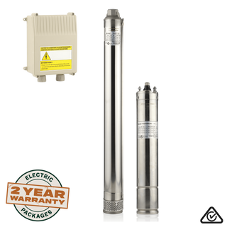 Tuhorse 3" 0.75HP/240V T-22 Submersible Bore Pump Package