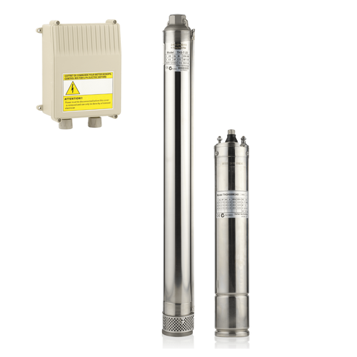Tuhorse 3" 0.75HP/240V T-22 Submersible Bore Pump Package, package contents