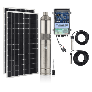 Tuhorse 3S210 3 Inch Solar Bore Pump Package 210W + 400W Panels, package contents