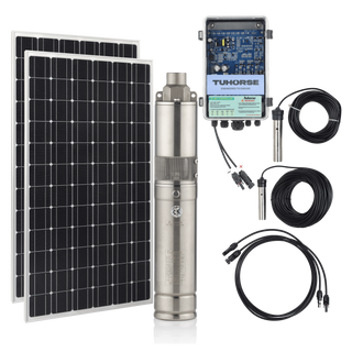 Tuhorse 3S500 3 Inch Solar Bore Pump Package 500W + 400W Panels, package contents
