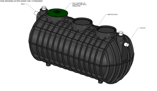 4,550L Septic Tank - Polymaster engineering drawings 