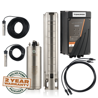 Tuhorse 4H2200-3-EXT solar bore pump complete kit