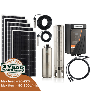 Tuhorse 4H2200/3800-3-EXT solar bore pump complete kit
