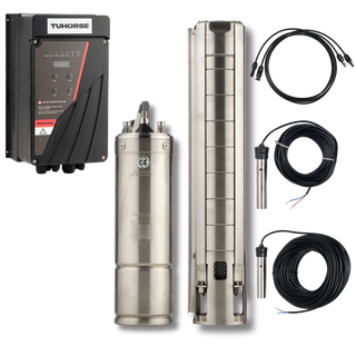 Tuhorse 4S3000C 4 Inch 3-Phase Centrifugal Solar Bore Pump 3000W Pump & Controller, package contents