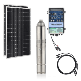 Tuhorse 4S500 4 Inch Solar Bore Pump Package 500W + 400W Panels, package contents