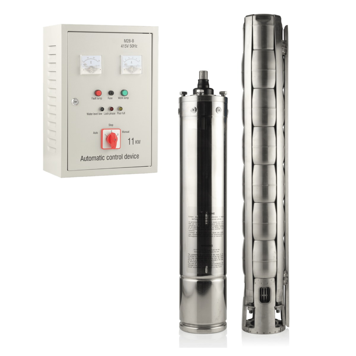 Tuhorse 6" 15HP/415V 6SP60 Submersible Bore Pump Package, package contents