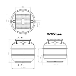 700L Poly Pump Well - Engineered to AS1546
