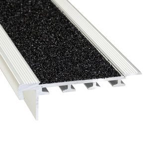 Carpex Carpet Stair Nosing 75 x 35mm - CarpexCarborundum ClearAnodised Black