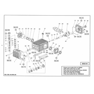 Interpump W3523 High Pressure Pump exploded view