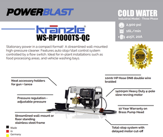 Kranzle WS-RP1000TS Professional High Pressure Washer