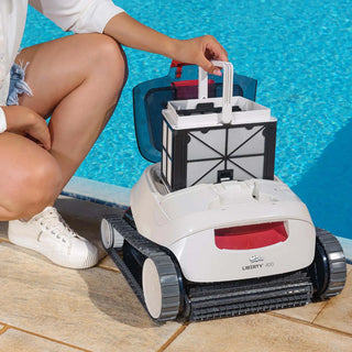 Maytronics Dolphin Liberty 400 Cordless Robotic Pool Cleaner basket cleaning