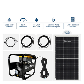 Outback Pathfinder QB60 800W Surface Solar pump full kit inclusions 