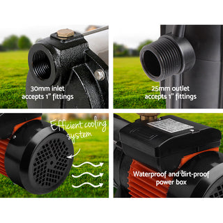 Giantz Garden Water Pump High Pressure 1800W Multi Stage Tank Rain Irrigation Black