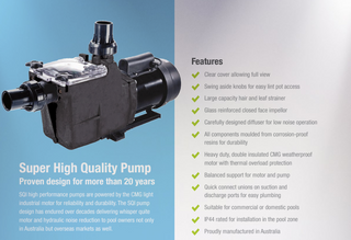 Poolrite Quietline SQI-700 Pump Quiet 2.0hp Pool Pump features