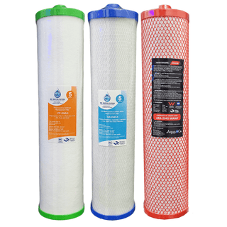 AquaCo Premium Bundle Deal: 20" x 4.5" Sediment, Carbon & Aragon Replacement Filters