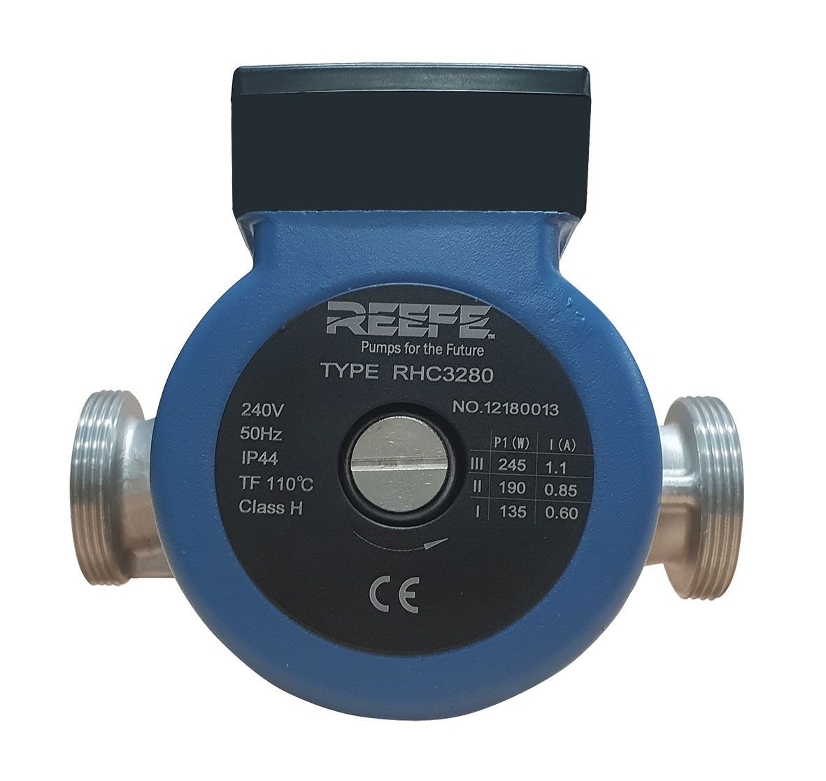 REEFE RHC3280 Hot Water Circulator Pump 3 Speed Stainless Steel, REEFE product photo