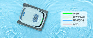 Robo-Tek Robo-Charge Cordless Robotic Pool Cleaner alert levels