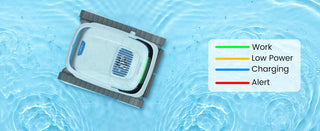 Robo-Tek Robo-Charge Cordless Robotic Pool Cleaner alert levels