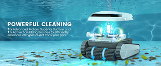 Robo-Tek Robo-Charge Cordless Robotic Pool Cleaner powerful cleaning 