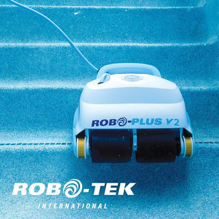 Robo-Tek Robo Plus V2 Robotic Pool Cleaner with Remote & Caddy international front