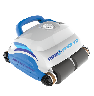Robo-Tek Robo Plus V2 Robotic Pool Cleaner with Remote & Caddy side