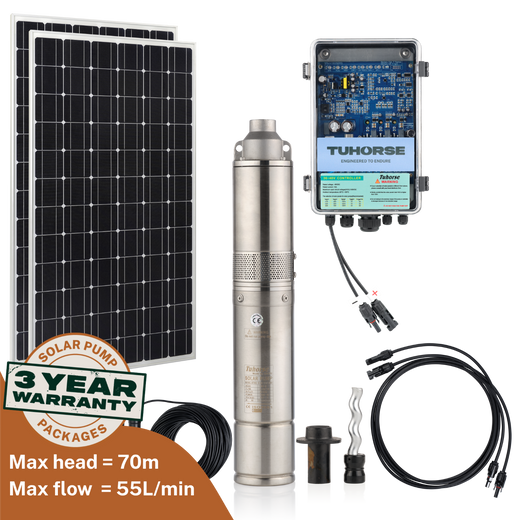 Tuhorse 4S500-40/800 solar bore pump complete kit