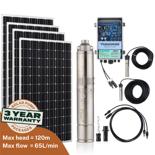 Tuhorse 4S1000-40/1600 solar bore pump complete kit