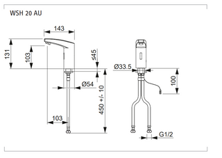 Stiebel Eltron DEM 6 Single Phase Electric Instantaneous Water Heater 5.7kW tap dimensions