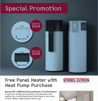 Stiebel Eltron SHP-O 200L PLUS Electric Heat Pump Hot Water System promotion