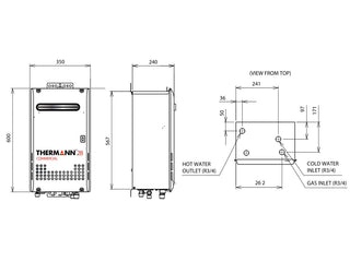Thermann Commercial 28L External Continuous Flow Hot Water System