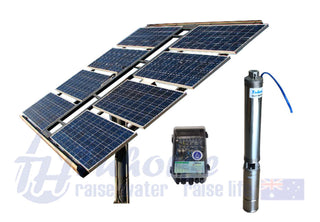 Tuhorse 4-Inch 1000W Centrifugal Solar Bore Pump Kit with 1600W Solar Panel & 40m Cable