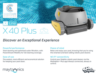 Dolphin X40 Plus Robotic Pool Cleaner with 18m Cable - Includes Caddy