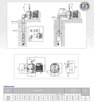 Hyjet AP Self Priming Deep Well Pump