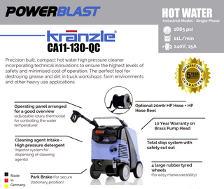 Kranzle CA11-130 Hot Water Pressure Washer