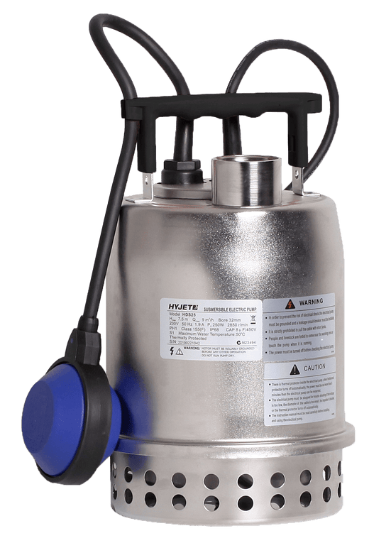 Hyjet HDS25 Automatic Submersible Pump 250W 150L/min Stainless, Maxijet product photo