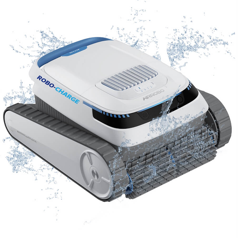 Robo-Tek Robo-Charge Cordless Robotic Pool Cleaner, front three quarter view