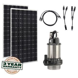 Tuhorse Solar Sewage Pump 300W solar sewage pump complete kit