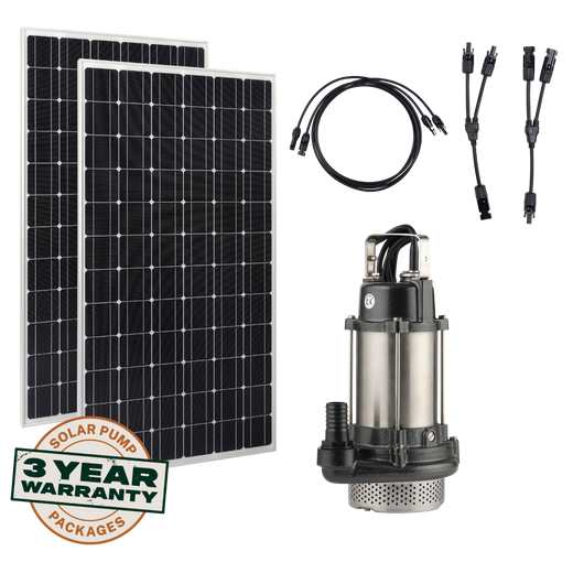 Tuhorse Solar Sewage Pump 300W solar sewage pump complete kit