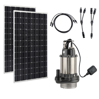 Tuhorse Solar Sewage Pump 300W + 400W Panels, package contents